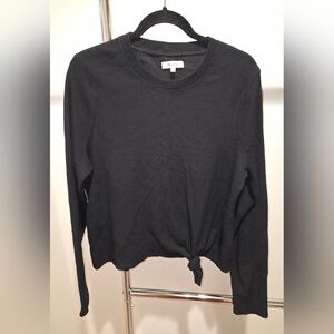 Madewell Black Long Sleeve With Knot Detail